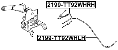 2199-TT92WHLH - PARKING BRAKE CABLE, LEFT