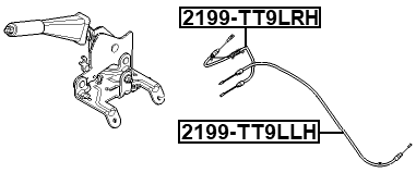2199-TT9LRH - PARKING BRAKE CABLE, RIGHT