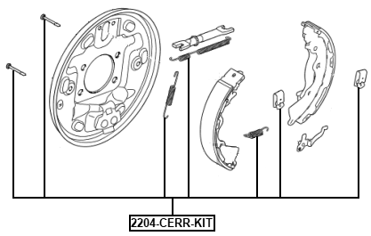 2204-CERR-KIT - BRAKE SHOE FITTING KIT