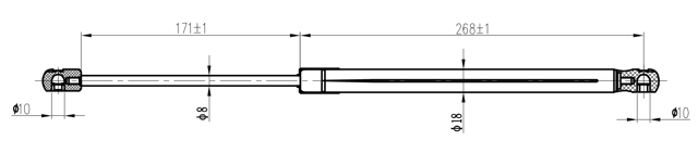 22117-008 - BOOT GAS STRUT L457/570N