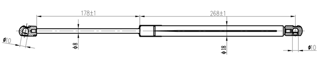 22117-015 - BONNET GAS STRUT L465/285N