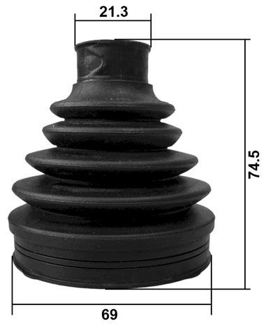 2217P-MQ4R - BOOT OUTER CV JOINT KIT PVC 69X74.5X21.3