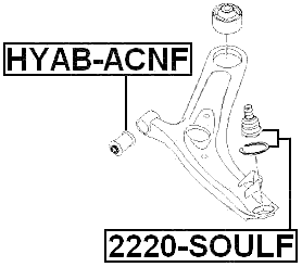2220-SOULF - BALL JOINT FRONT LOWER ARM