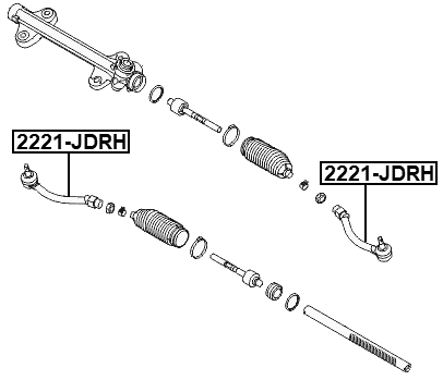 2221-JDRH - STEERING TIE ROD END RIGHT