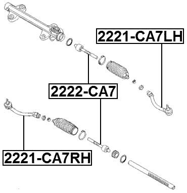 2222-CA7 - STEERING TIE ROD
