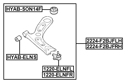 2224-F2BJFLH - LEFT LOWER FRONT ARM