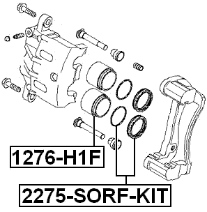 2275-SORF-KIT - FRONT BRAKE CALIPER REPAIR KIT (FOR ONE PISTON)