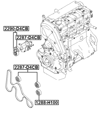 2290-D4CB - BELT TENSIONER