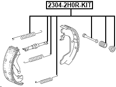2304-2H0R-KIT - BRAKE SHOE FITTING KIT