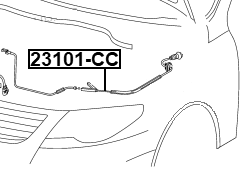23101-CC - CABLE ASSEMBLY HOOD LOCK CONTROL