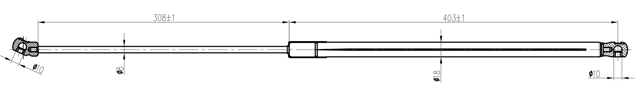 23117-007 - BONNET GAS STRUT L730/265N