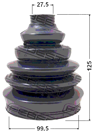 2317P-T5 - BOOT OUTER CV JOINT KIT PVC 99.5X125X27.5