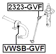 2323-GVF - FRONT STABILIZER LINK / SWAY BAR LINK