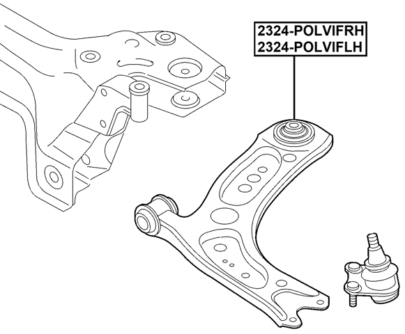 2324-POLVIFLH - LEFT LOWER FRONT ARM