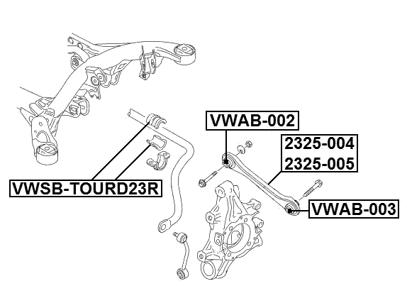 2325-004 - REAR LEFT TRANSVERSE LINK