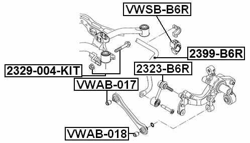 2329-004-KIT - SUSPENSION ARM BOLT W/ WASHER REPAIR KIT