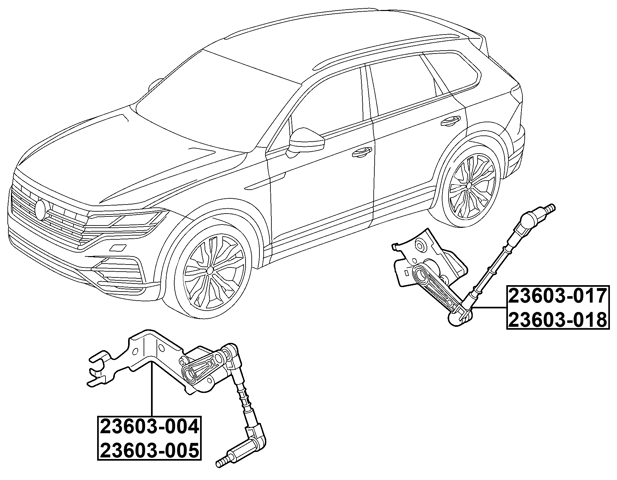 23603-018 - LEVEL SENSOR, REAR RIGHT (WITH LINK)