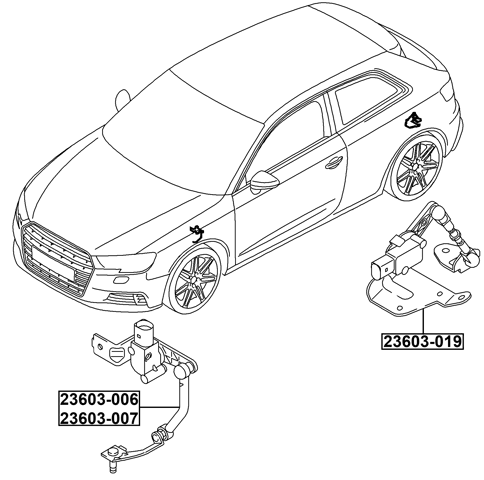 23603-019 - REAR LEVEL SENSOR (WITH LINK)