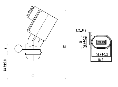 23606-009 - ABS SENSOR REAR RIGHT