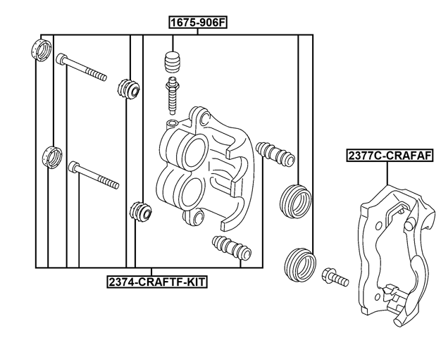 2377C-CRAFAF - FRONT BRAKE CALIPER BRACKET CARRIER