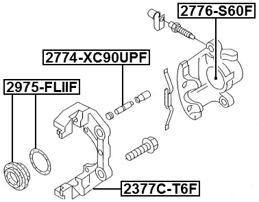 2377C-T6F - FRONT BRAKE CALIPER BRACKET CARRIER