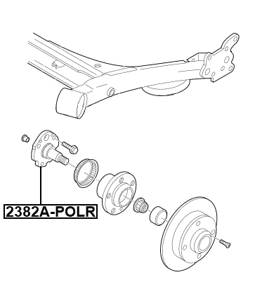 2382A-POLR - REAR STUB AXLE