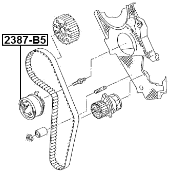 2387-B5 - TIMING BELT TENSIONER PULLEY