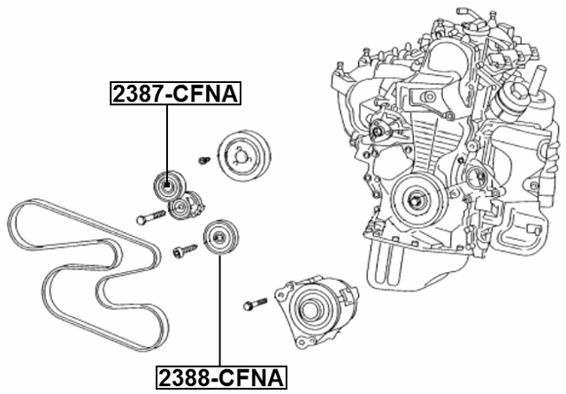 2387-CFNA - PULLEY TENSIONER