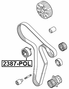 2387-POL - TIMING BELT TENSIONER PULLEY