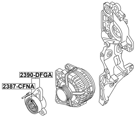 2390-DFGA - BELT TENSIONER