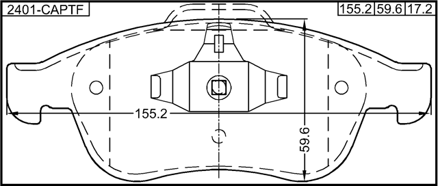 2401-CAPTF - PAD KIT, DISC BRAKE, FRONT