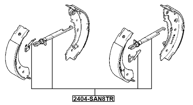 2404-SAN8TR - REAR BRAKE SHOE ADJUSTER KIT