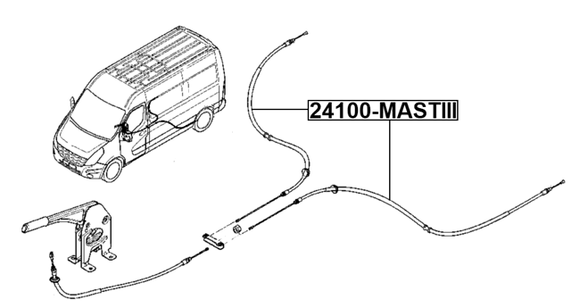24100-MASTIII - PARKING BRAKE CABLE