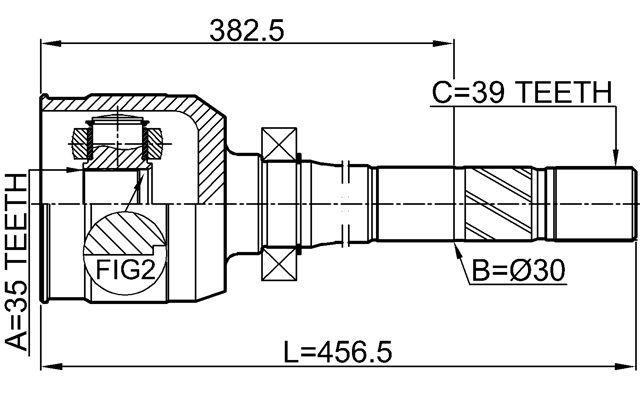 2411-MEGIIIRH - INNER CV JOINT RIGHT 35X30X39