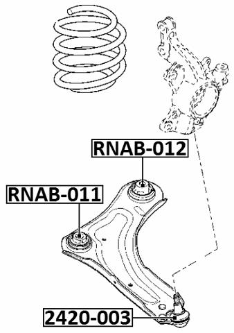 2420-003 - BALL JOINT FRONT LOWER ARM