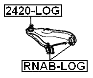 2420-LOG - BALL JOINT FRONT LOWER ARM