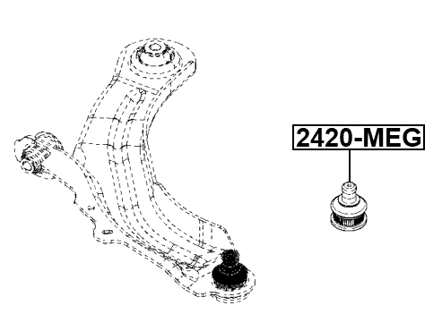2420-MEG - BALL JOINT FRONT LOWER ARM