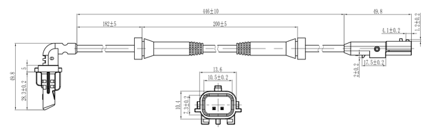 24606-007 - ABS SENSOR REAR LEFT