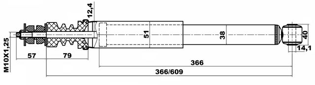 24656581R - REAR SHOCK ABSORBER