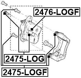 2476-LOGF - FRONT CALIPER PISTON D48