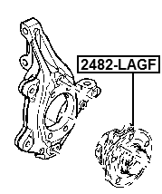 2482-LAGF - FRONT WHEEL HUB