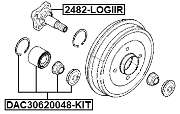 2482-LOGIIR - REAR STUB AXLE