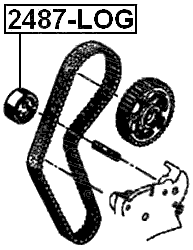 2487-LOG - TIMING BELT TENSIONER PULLEY