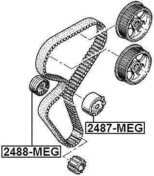 2488-MEG - PULLEY IDLER TIMING BELT