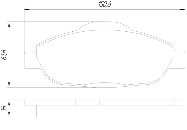 2501-308F - PAD KIT, DISC BRAKE, FRONT