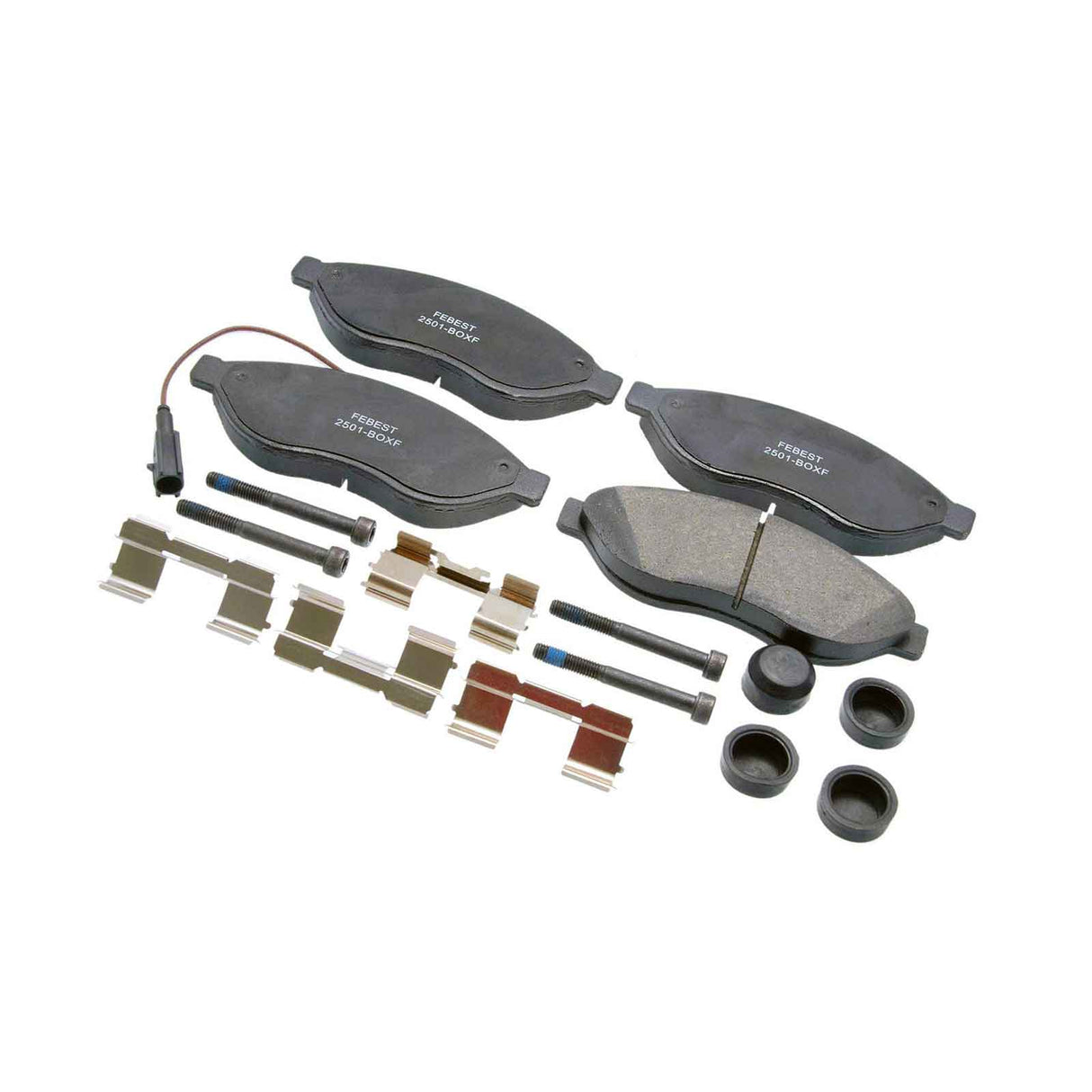 2501-BOXF - PAD KIT, DISC BRAKE, FRONT - KIT (INCLUDING BOLTS, WITH WEAR SENSOR) Braking System, Brake Pads