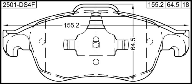2501-DS4F - PAD KIT, DISC BRAKE, FRONT