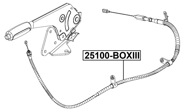 25100-BOXIII - PARKING BRAKE CABLE