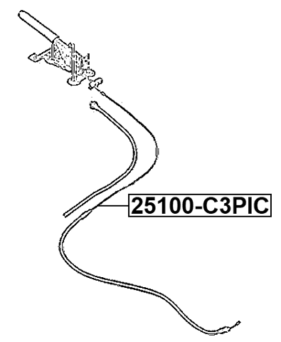 25100-C3PIC - PARKING BRAKE CABLE
