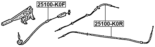 25100-K0F - PARKING BRAKE CABLE